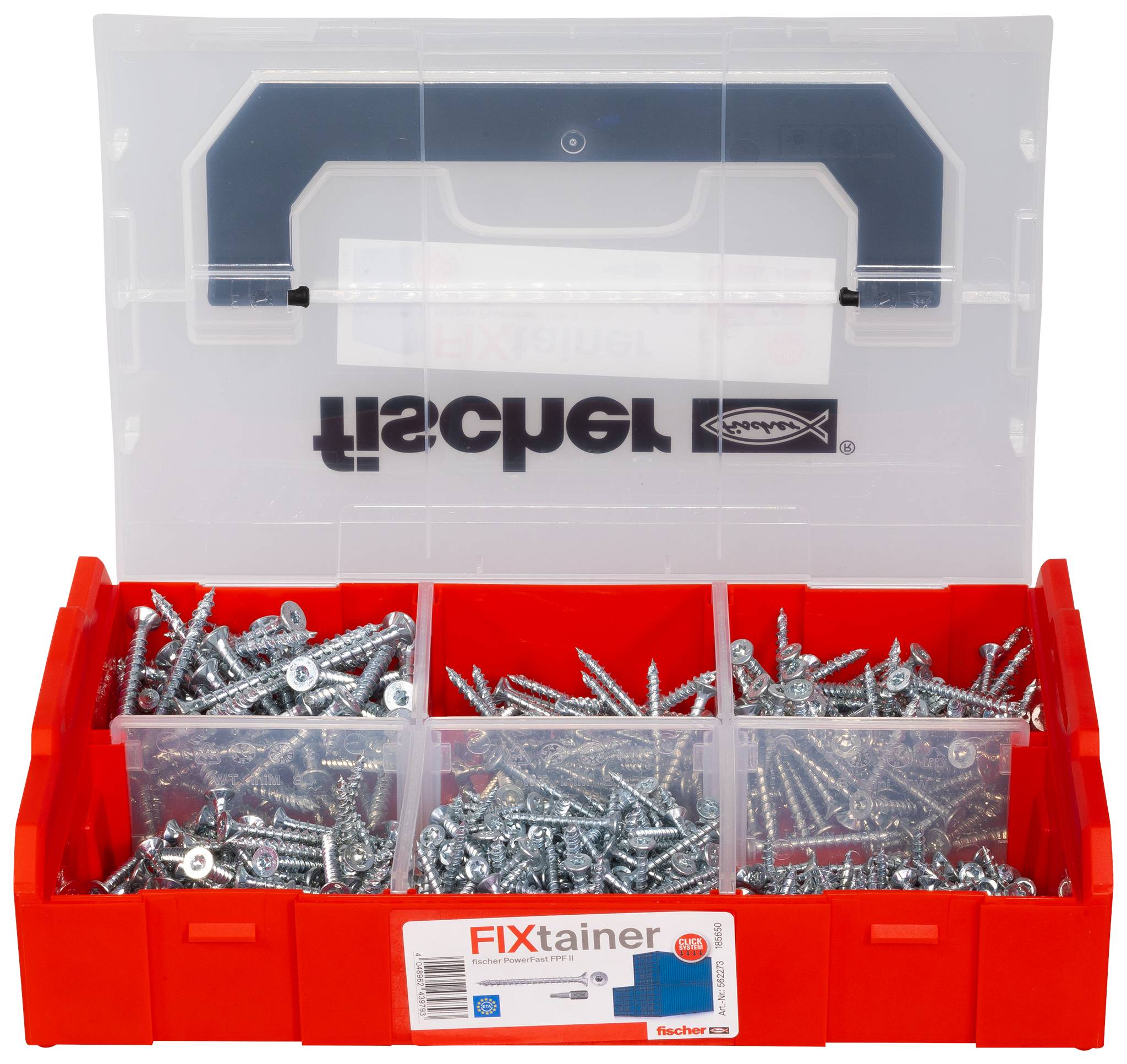 Fischer FixTainer PowerFast II TX VG 562273 sada skrutiek do drevotriesky ocel glavanizované zinkom 1 sada-4