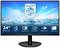 24-palcový monitor Philips s modrou arktickou pozadím. Znázornené funkcie: Široký pozorovací uhol, SmartContrast, SmartImage, Adaptive-Sync, Bez blikania.
