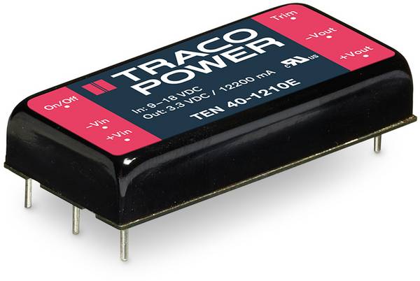 TracoPower TEN 40-1222E DC / DC menič napätia, DPS   1.666 A 40 W Počet výstupov: 2 x