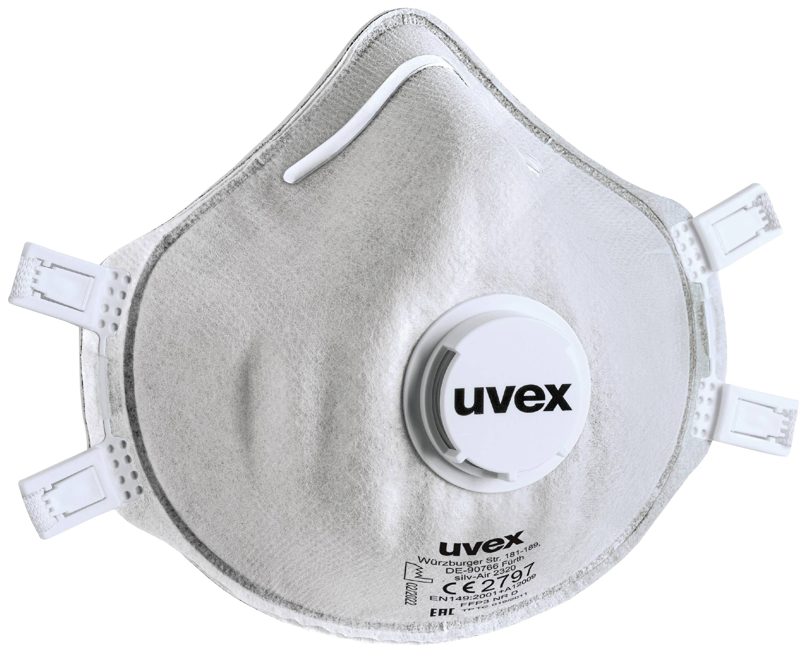 uvex uvex silv-Air class.2320 8762320 Mascherina antipolvere con valvola FFP3 15 pz. EN 149:2001 + A1:2009 DIN 149:2001 + A1:2009