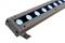 Dlhé LED svetlo v striebornom držiaku s niekoľkými modrými svetlami. Ideálne pre javiskové osvetlenie alebo dekoráciu.