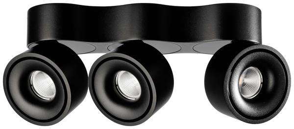 Deko Light Uni Triple Stropné svítidlo  LED  pevne zabudované LED osvetlenie 31 W En.trieda 2021: G (A - G) teplá biela sýta čierna (RAL 9005)