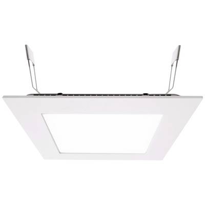 Štvorcový, plochý LED panel vhodný na montáž na strop. Má jednoduché, moderné dizajnové prevedenie so železnými upevňovacími úchytmi.