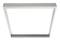 Kovový rám pre štvorcový panel, biela farba, s dvoma montážnymi otvormi na hornej strane. Vhodný pre zapustenie do stropu.