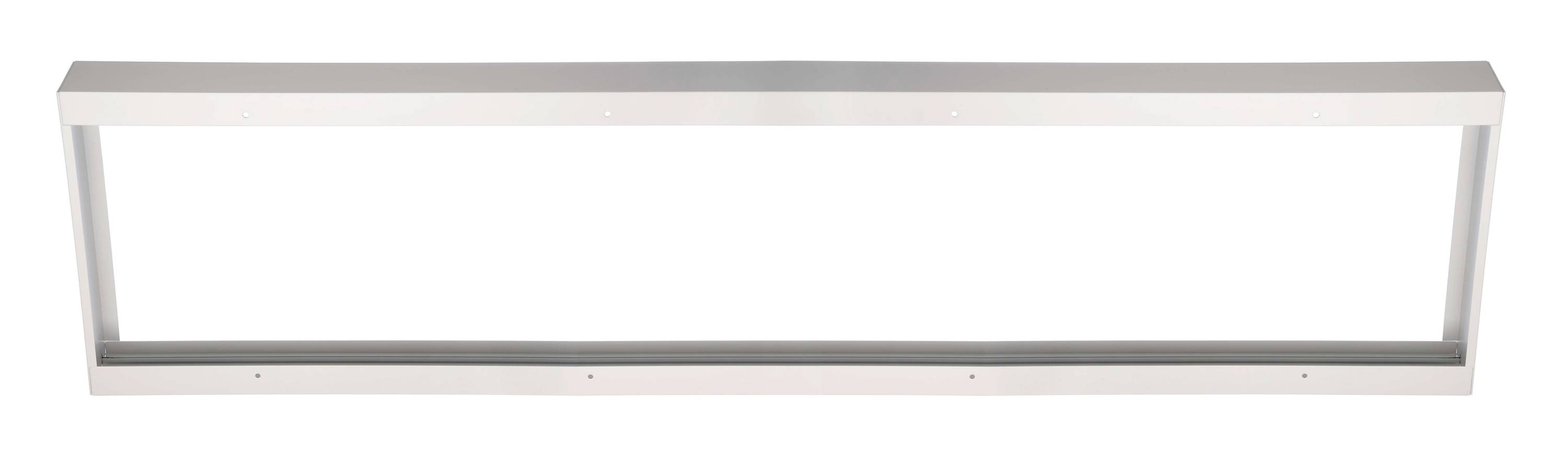 Kovový rám pre digestor, obdĺžnikový, striebornej farby. Vhodný na montáž na stenu v kuchyniach.