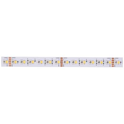 LED pás s viacerými malými, rovnomerne usporiadanými oranžovými a bielymi LED diódami na bielom pozadí.