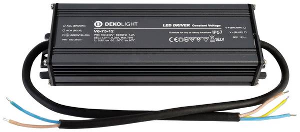 Deko Light IP, CV, V napájací zdroj pre LED  konštantné napätie 75 W 0 mA - 6.25 A 12 V/DC