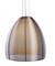 Moderná závesná lampa s jednoduchým, pruhovaným tienidlom, ktoré vyžaruje teplé svetlo. Vhodná do obytných priestorov a jedálenských zón.