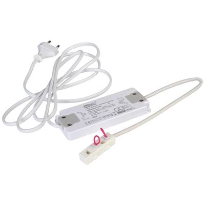 Biele LED napájanie s káblami, s nápisom "ACTEC LED DRIVER". Vhodné pre LED aplikácie, obsahuje technické špecifikácie.