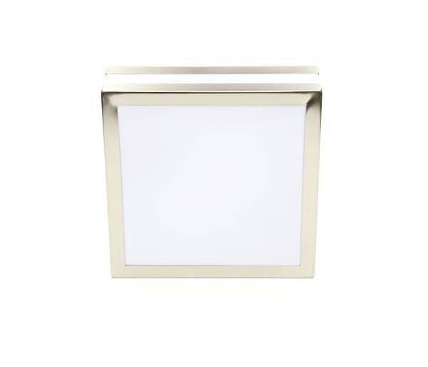 Štvorcový fotorámček so strieborným okrajom a bielou vnútornou plochou, umiestnený pred bielym pozadím, bez viditeľného obsahu.