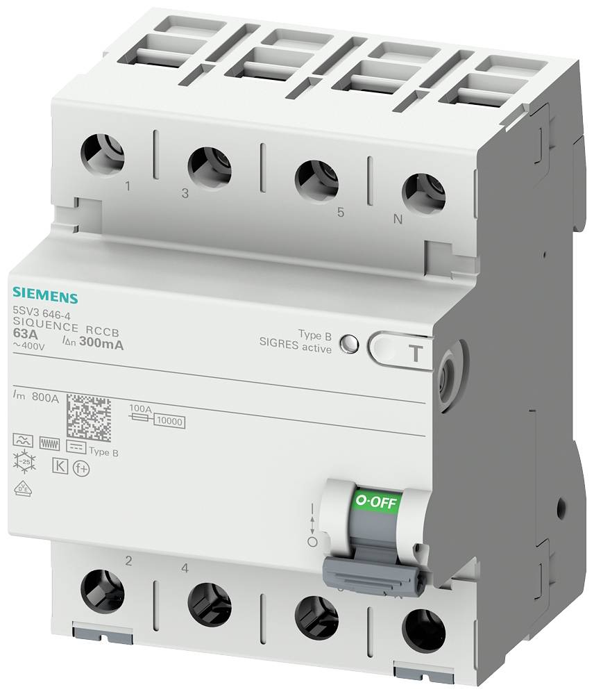 Siemens 5SV33444KK14 5SV3344-4KK14 ochranný prúdový spínač B+ 4-pólové 40 A 0.03 A