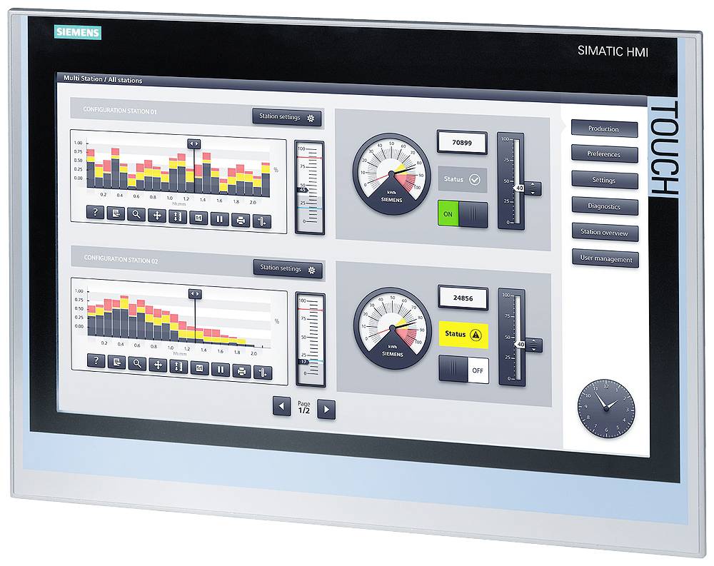 Siemens 6AV2124-0UC02-0AX1 6AV21240UC020AX1 Pannello di controllo PLC