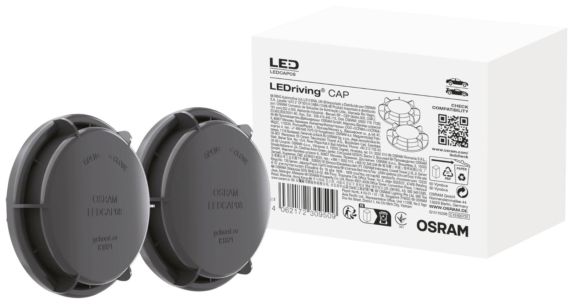 OSRAM Zoccolo portalampada auto LEDCAP08 Forma (lampadina per auto) Adapter für Night Breaker H7-LED