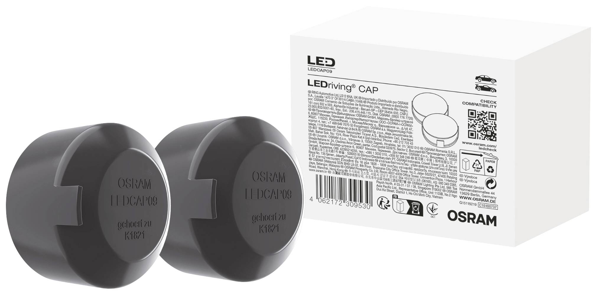OSRAM Zoccolo portalampada auto LEDCAP09 Forma (lampadina per auto) Adapter für Night Breaker H7-LED