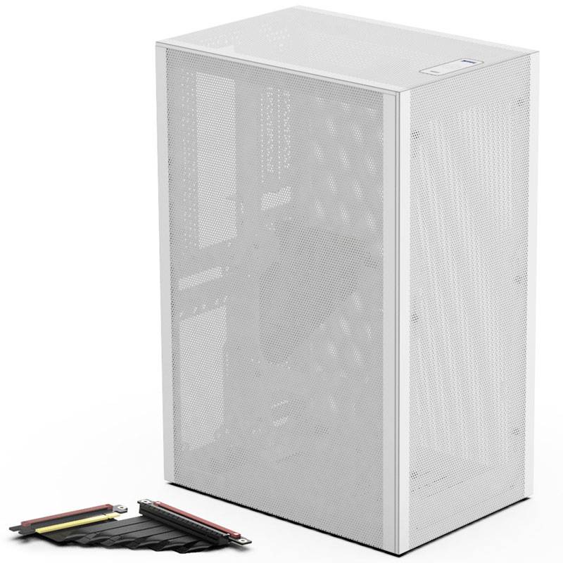 Ssupd Ssupd Meshlicious Full Mesh PCIE 4.0 Edition Mini-ITX Gehäuse - weiß Mini-Tower Contenitore, PC Case da gioco