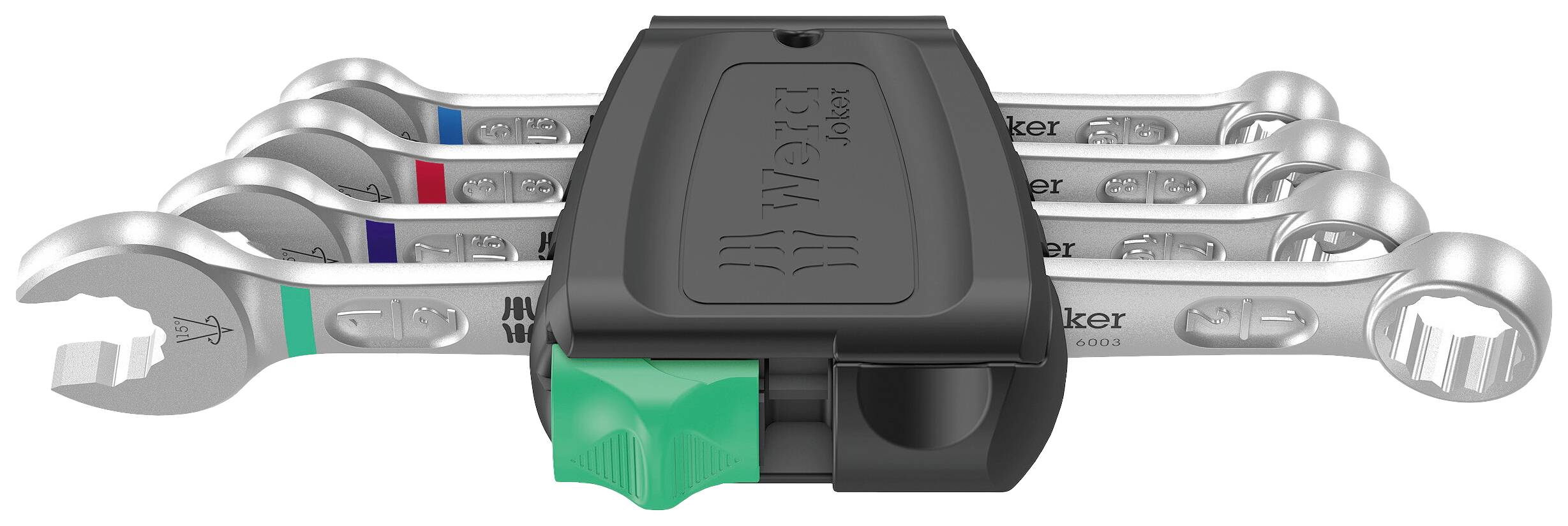 Wera 05020229001 6003 Joker Set 4 Imperial Set 1 Kit chiavi combinate 4 parti Misura (metrica) 8 - 90 mm Misura (in pollici) 1/2 - 7/16