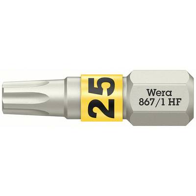 Skrutkovač Wera, model 867/1 HF, s profilom Torx a žltým krúžkom označeným '25'.