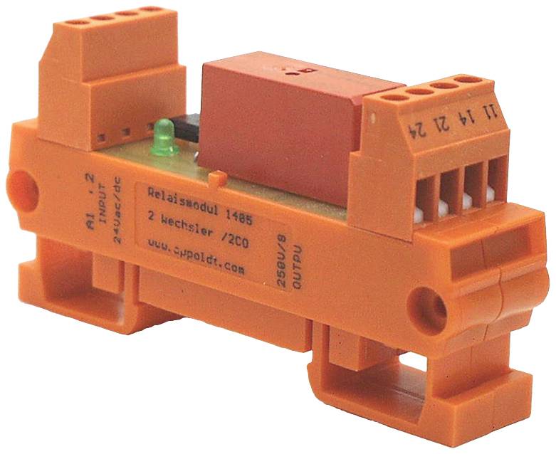 Appoldt RM-2W 230V Koppelrelais Nominale spanning: 230 V/AC Schakelstroom (max.): 16 A 2x wisselcontact 1 stuk(s) afbeelding