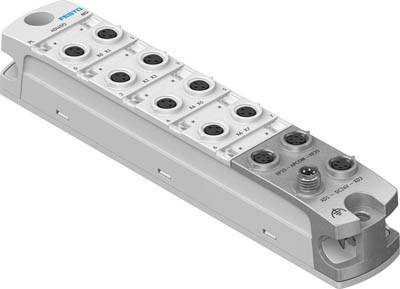 Šedý, obdĺžnikový elektronický modul s viacerými konektormi na hornej strane, vhodný pre priemyselné aplikácie.