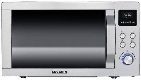 Severin MW 7774 mikrovlnná rúra nerezová oceľ kartáčovaná, strieborná 900 W funkcia grilovania, s funkciou pečenia pizze, teplovzdušná