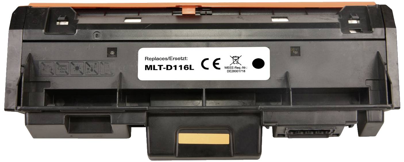 Tlačová kazeta s označením 'MLT-D116L', vhodná ako náhrada pre kompatibilné tlačiarenské modely.zobraziť.