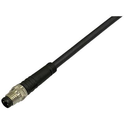 Čierne elektrické káble s guľatou koncovkou, pravdepodobne vhodné pre priemyselné aplikácie alebo stroje.