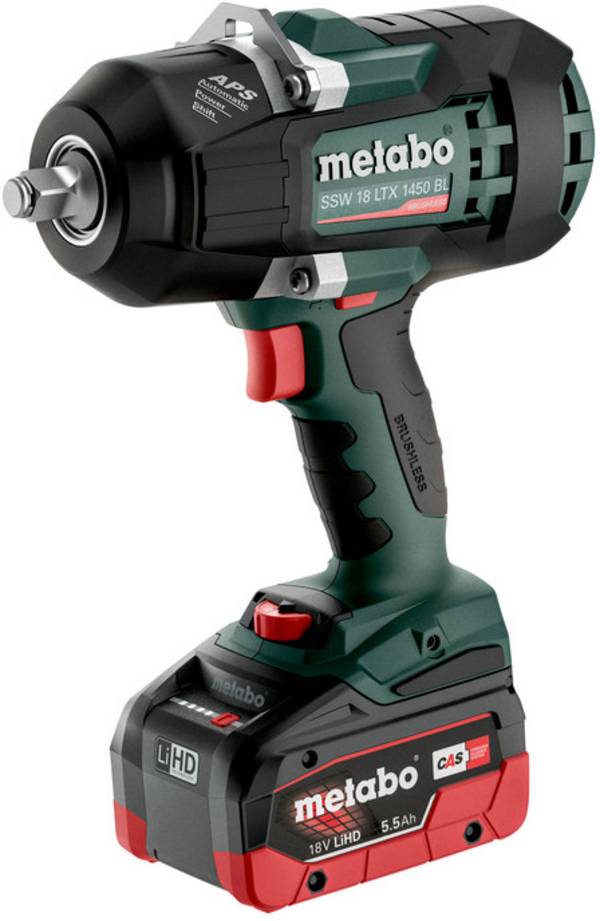 Metabo SSW 18 LTX 1450 BL, 602401660 aku rázový uťahovač, 1450 Nm, 20 V, LiHD, bez kefiek, vr. 2x aku, + púzdro, vr. nabíjačky
