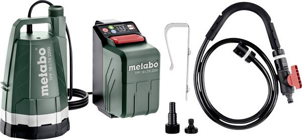 Metabo TPF 18 LTX 2200 601729850 ponorné čerpadlo, 2200 l/h, 22 m