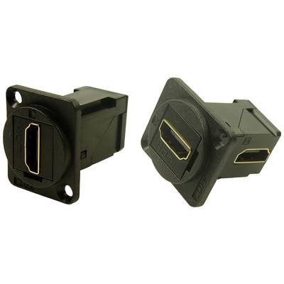 Cliff CP30253 HDMI adaptér zásuvka, vstavateľná čierna 1 ks