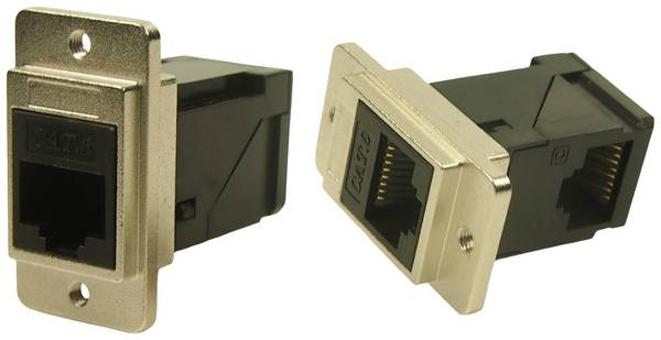 Cliff  ROVINNÝ KOV DUALSLIM CAT6 M3 CP30752M3 adaptér, vstavateľný    niklová, čierna 1 ks