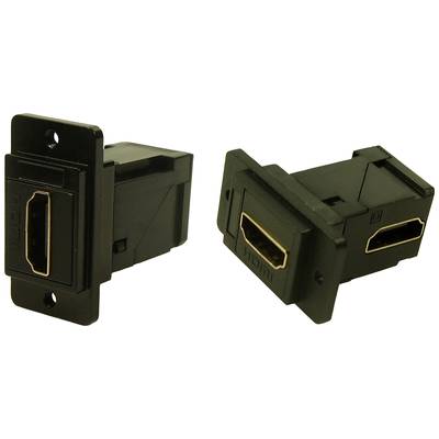 Cliff CP30753MB3 HDMI adaptér zásuvka, vstavateľná čierna 1 ks