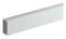 Obdĺžnikový, biely hliníkový profil, používaný prevažne v konštrukčných a architektonických aplikáciách.
