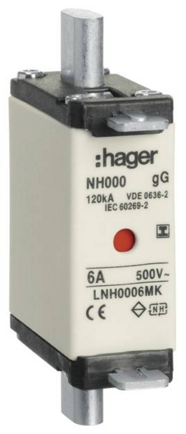 Hager LNH0006MK NH poistka     6 A   3 ks