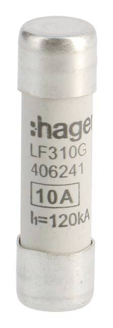 Hager LF310G LF310G Buiszekering (&Oslash; x l) 10 mm x 38 mm Inhoud 10 stuk(s)