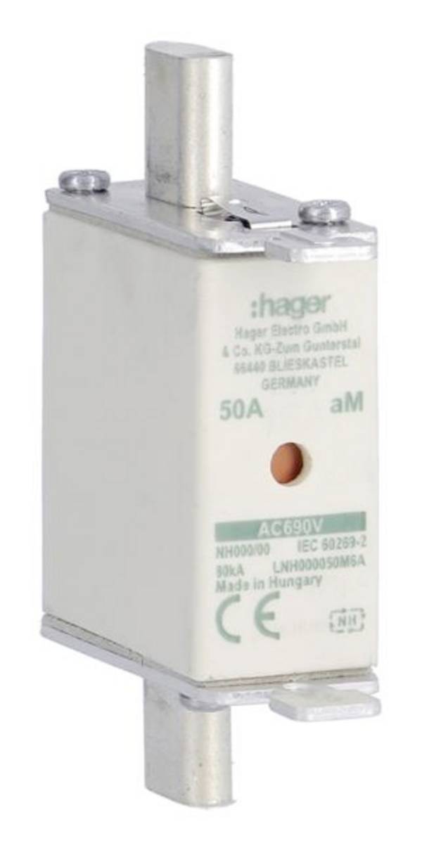 Hager LNH000050M6A NH poistka     50 A   3 ks