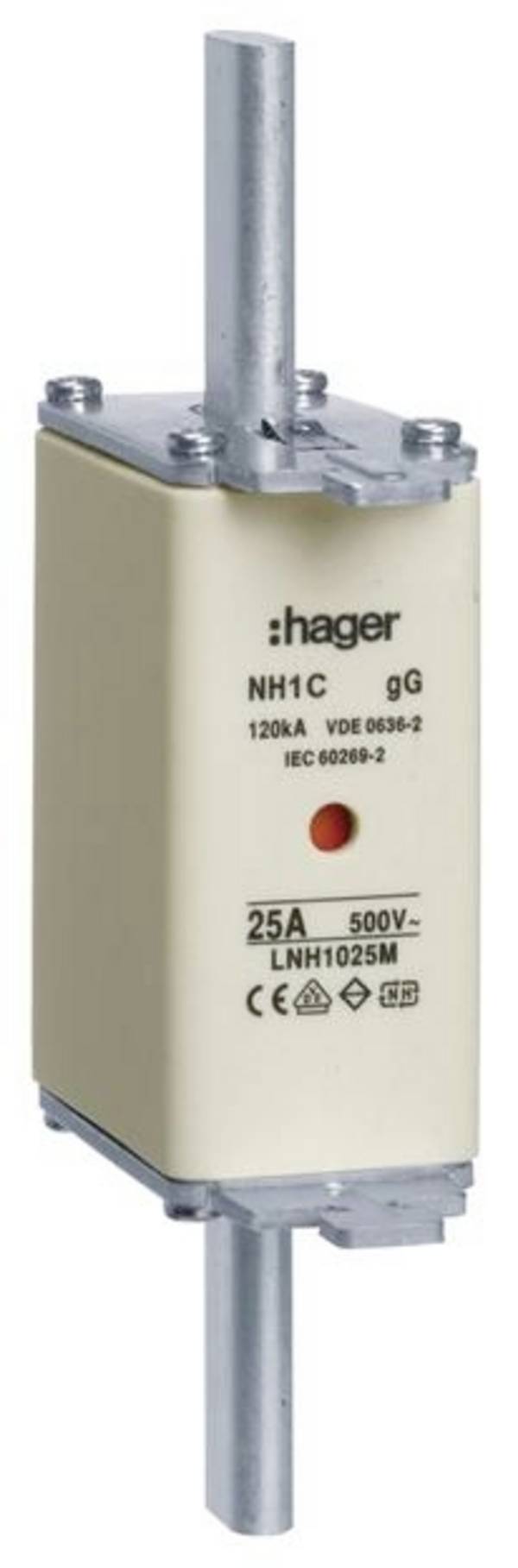 Hager LNH1025M NH poistka     25 A   3 ks