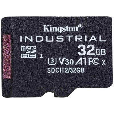 Kingston Industrial 32GB microSD karta, vhodná pre vysoké zaťaženie a teploty, rýchlostná trieda U3, V30, A1.