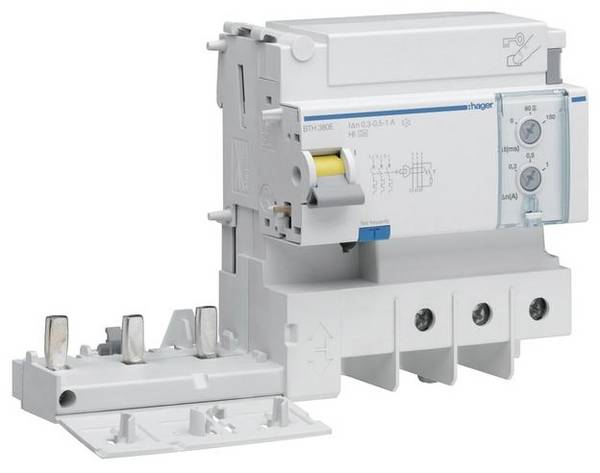 Hager BTH380E BTH380E blok prúdového chrániča A 3-pólové 125 A 230 V