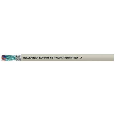 Viacvrstvový kábel s nápisom 'HELU KABEL' a špecifikáciami kábla, vhodný pre priemyselné použitie.