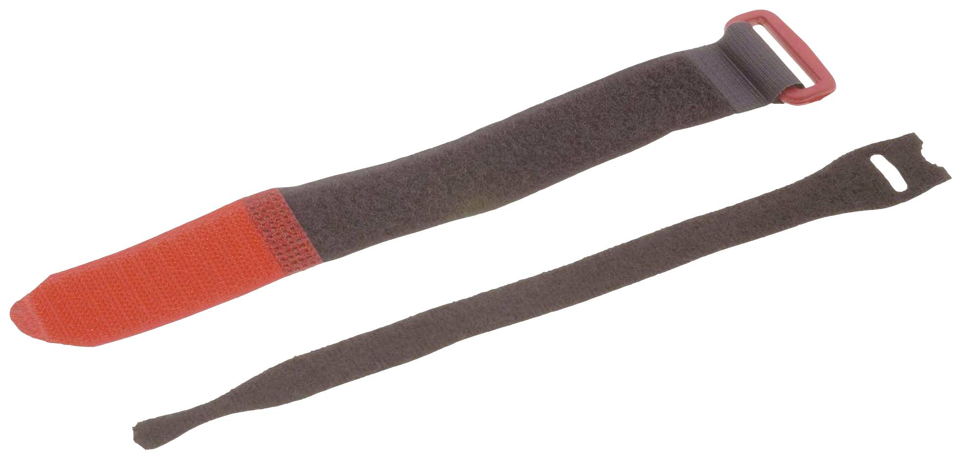 Helukabel 195x25 Burrebåndkabelbinder (L x B) 195 mm x 25 mm Rød, Sort 10 stk