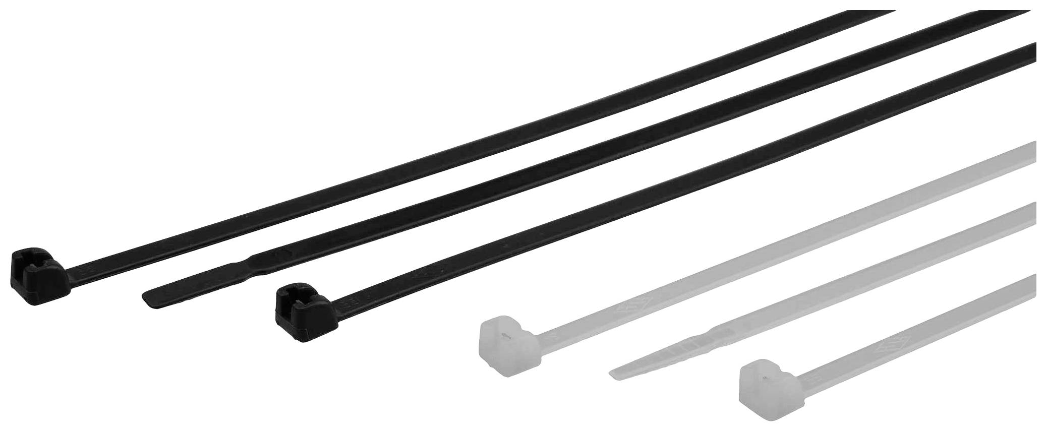 Helukabel 907026-1000 T-SKU 3-36 Kabelstrips med ståltunge 140 mm 3.5 mm Sort Med metaltap 1000 stk