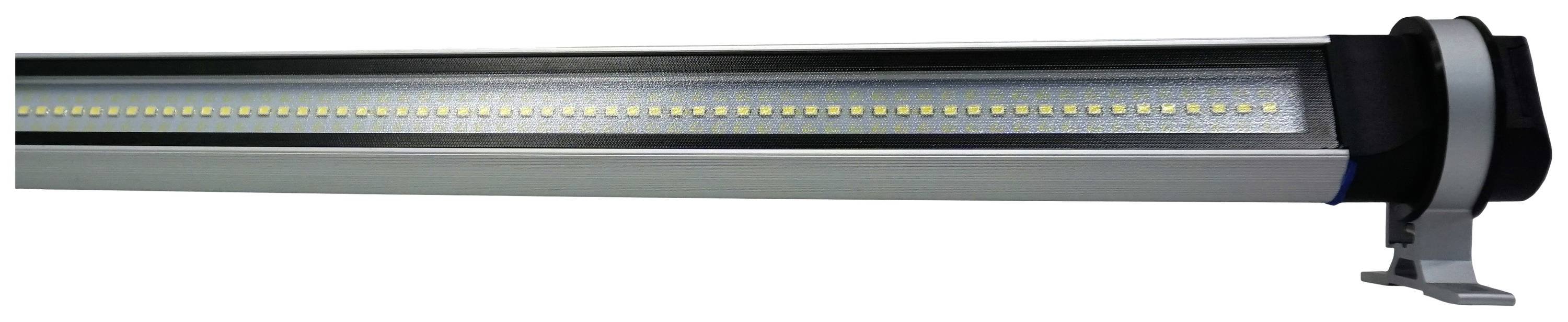 LED svetelná tyč v kovovom puzdre, montovateľná, zobrazuje rad žltých LED diód.