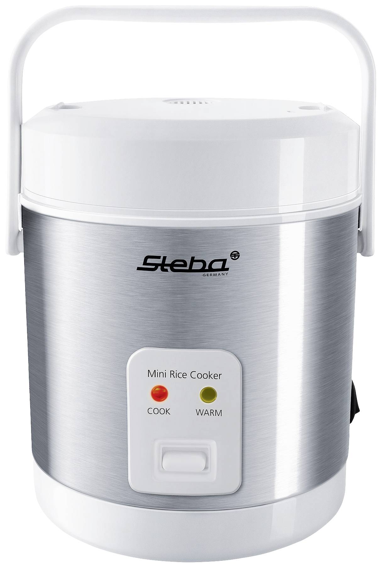 Steba RK 4M Cuoci riso acciaio inox, Bianco Spia luminosa, Rivestimento antiaderente, con misurino