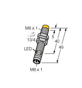 Turck Inductieve sensor Niet vlak PNP, NO NI6U-EG08-AP6X-V1131