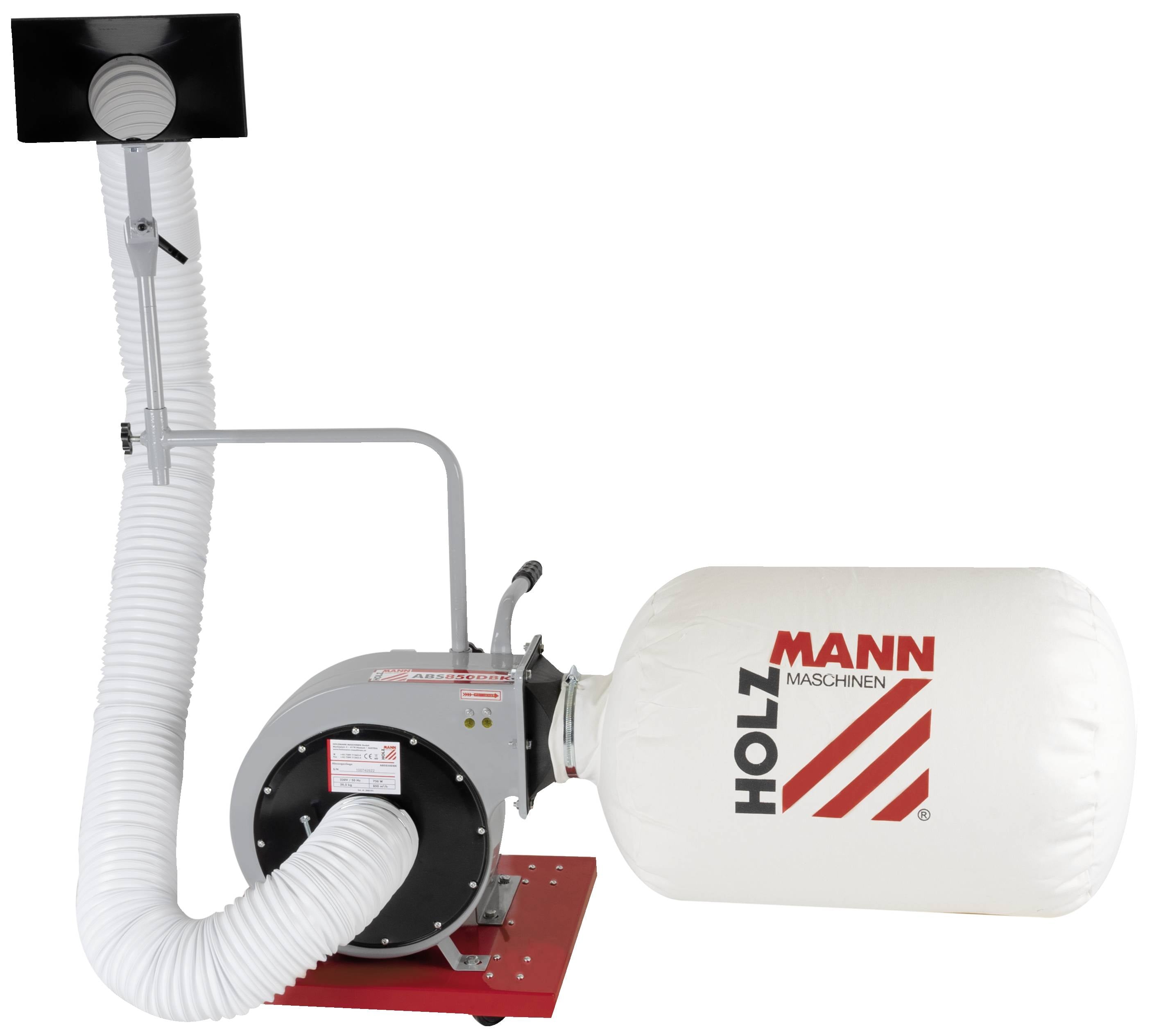 Holzmann Maschinen ABS850DBK_230V ABS850DBK_230V Aspiratore per trucioli e polvere segatura 56 l 750 W