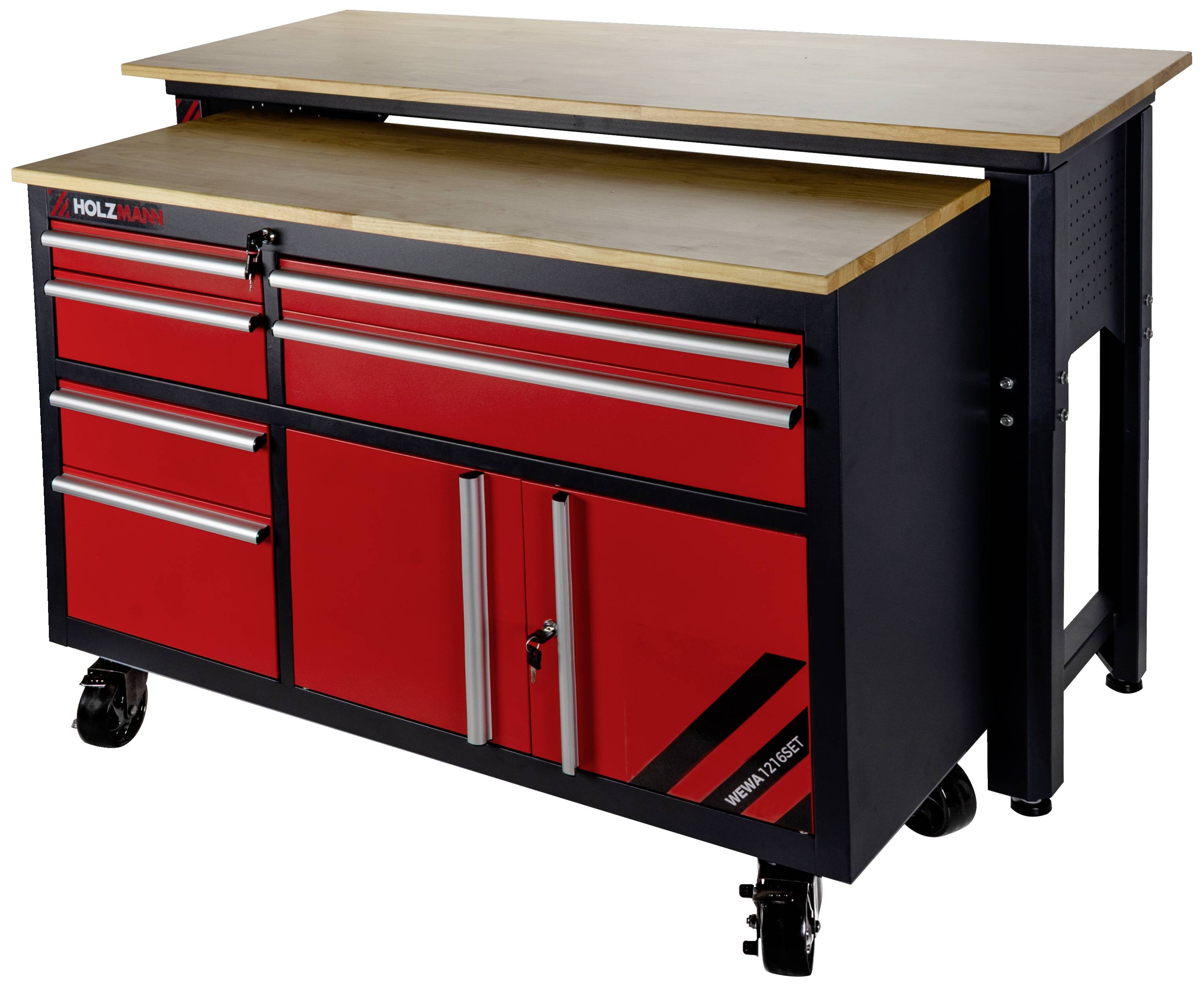 Holzmann Maschinen WEWA1216SET Carrello da officina per banco da lavoro Holzmann SET