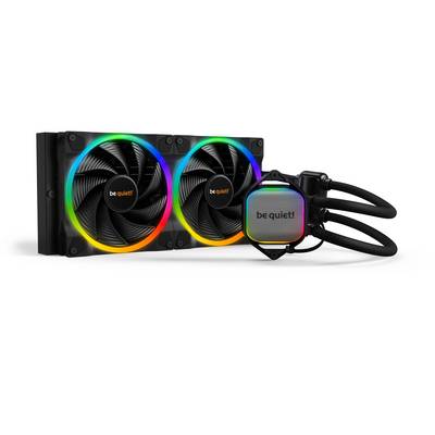 Chladič CPU so značkou 'be quiet!' s dvoma ventilátormi a RGB podsvietením predstavuje moderné počítačové príslušenstvo.