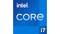 Logo Intel Core i7, modré štvorec s bielym textom Intel a Core, symbolizuje výkonný procesor.