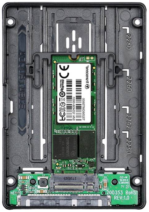 Otvorený SSD disk s viditeľnou doskou plošných spojov, konektorom a vytlačenými technickými špecifikáciami.
