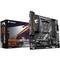Základná doska Gigabyte B550M AORUS ELITE vedľa obalu; formát Micro-ATX, vhodný pre procesory AMD AM4.